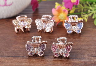 精美多色彩發夾飾品廠家直銷怪手夾鑲鉆發夾批發——尤娜絲飾品，義烏國際商貿城一區，義烏購平臺，美發飾品銷售新亮點